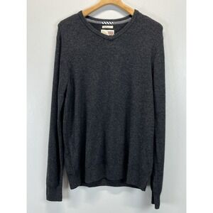 Nordstrom 1901 Cashmere Wool Blend Sweater Sz X-Large Gray Vneck Mens Pullover